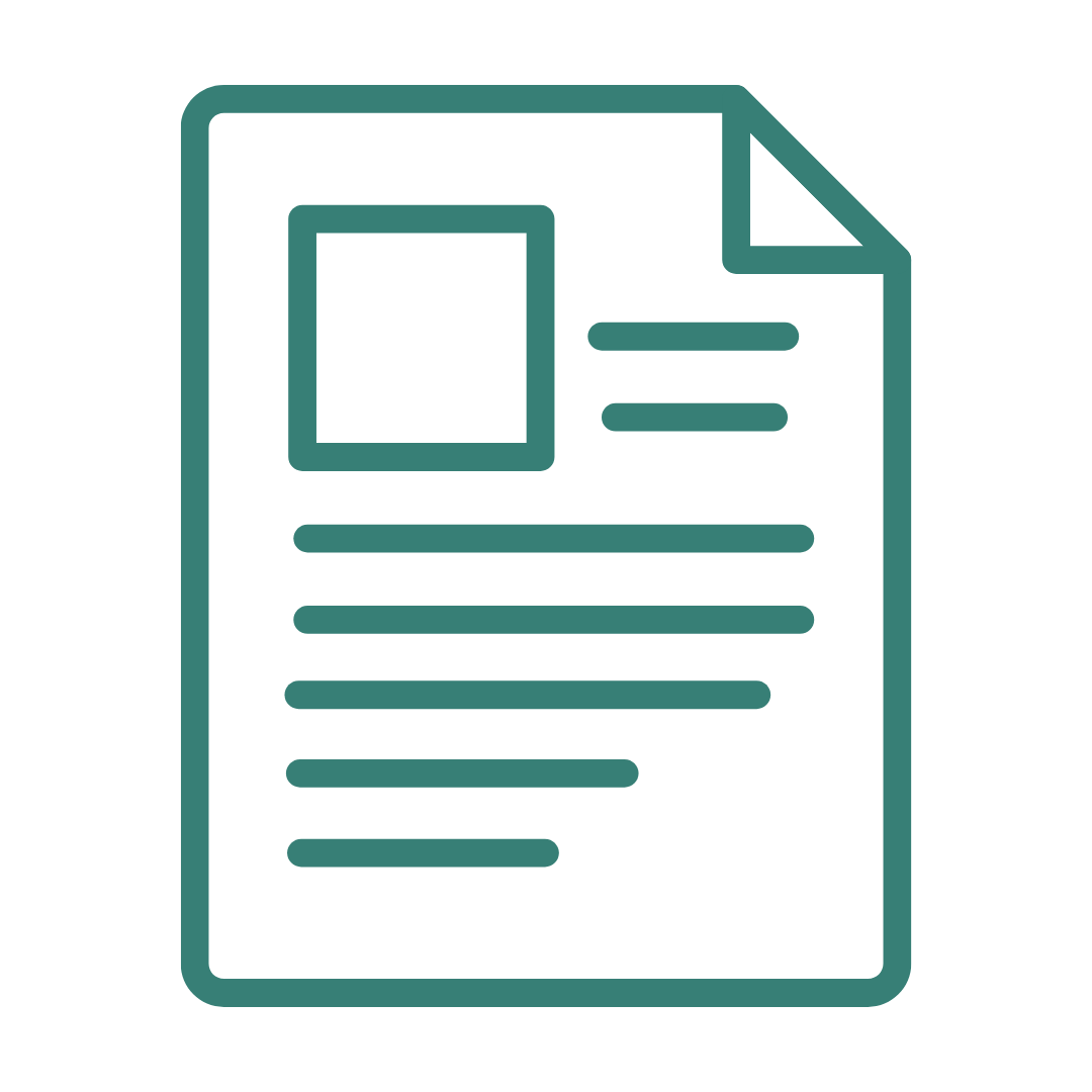 Document or handout icon with text lines