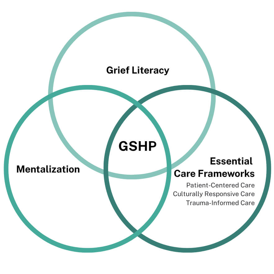 Venn diagram showing overlapping GSHP care frameworks
