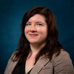 Professional portrait of woman with dark hair